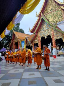 Monk alms, Chiang Mai, Thailand, 2023