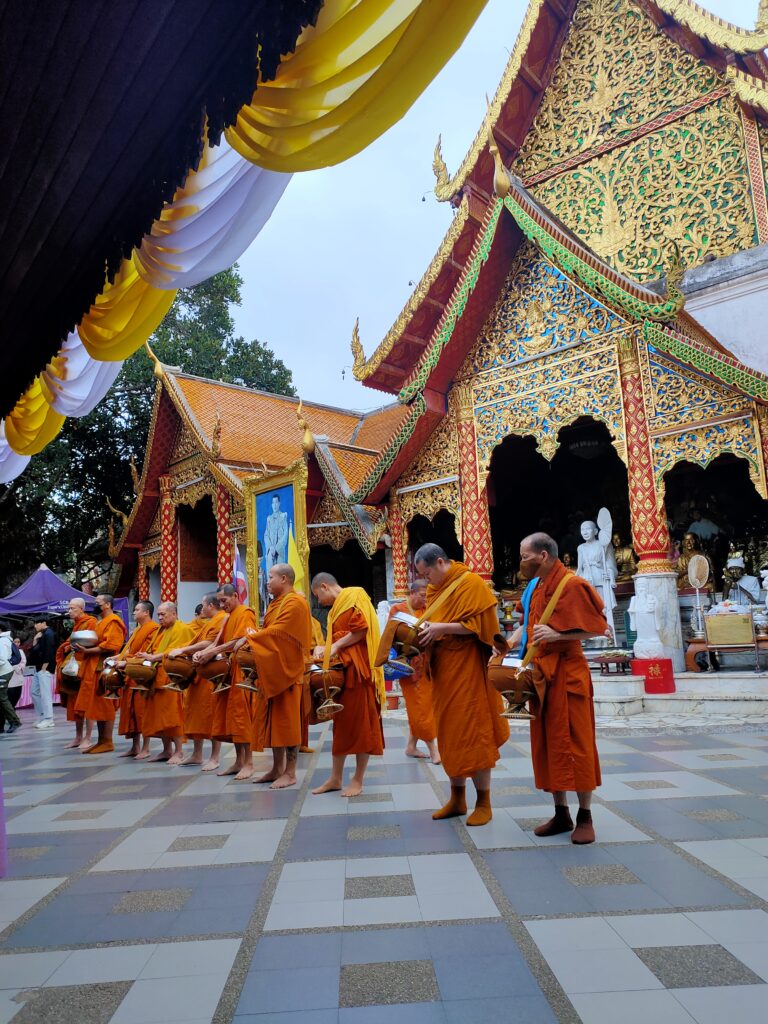 Monk alms, Chiang Mai, Thailand, 2023