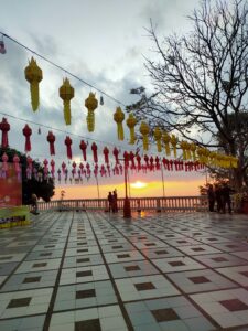 Temple sunrise, Chiang Mai, Thailand 2023