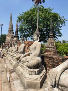 Ayutthaya temple relics, Thailand, 2025