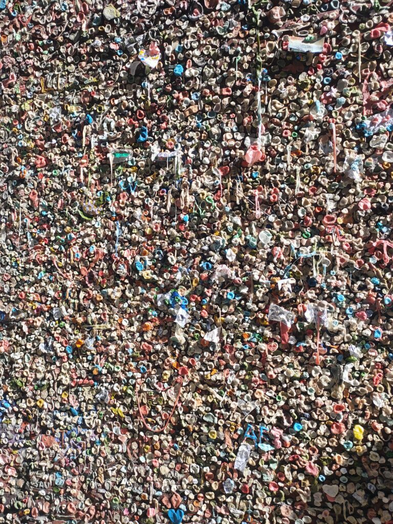 Gum wall, Seattle, USA